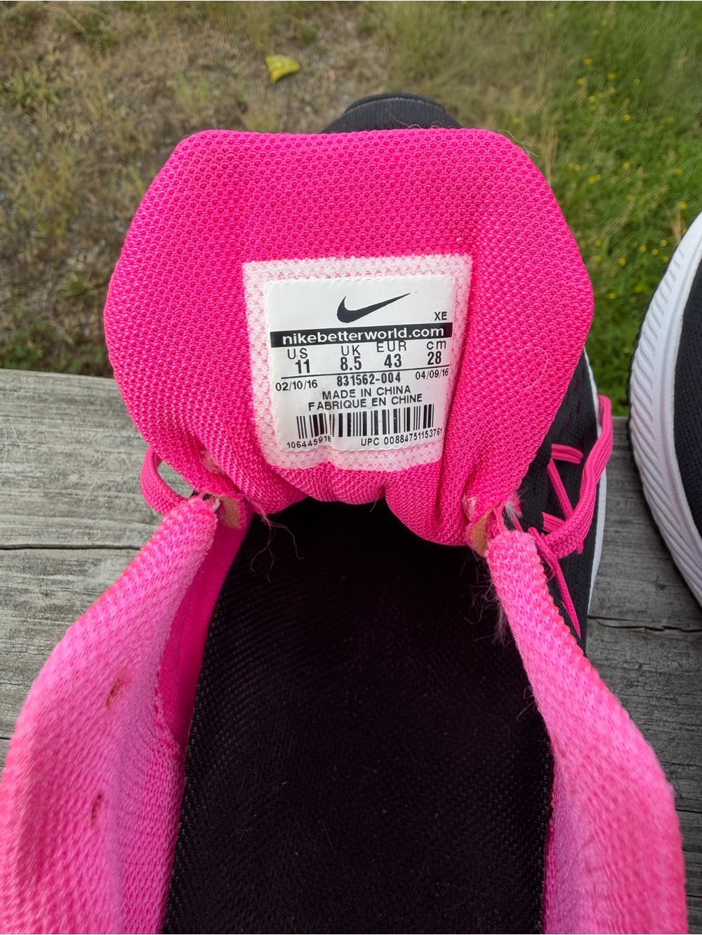 Nike Zoom Winflo 3 Women’s Running Sneakers Size 11 – Black Pink - Picture 5 of 7